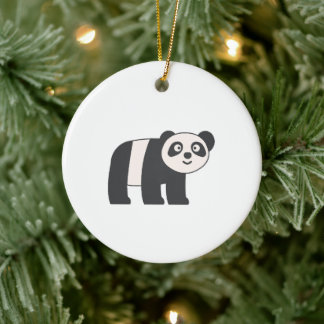 Décoration En Céramique Art plat d'ours panda mignon minimaliste