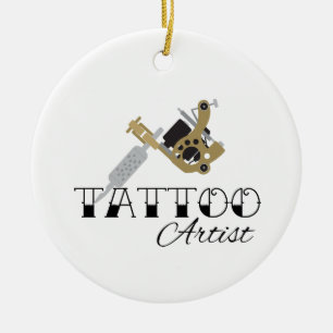 Décoration En Céramique Artiste de tatouage