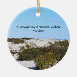 Décoration En Céramique Assateague Island Round Ornament