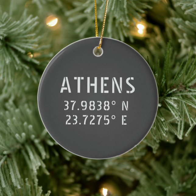 Décoration En Céramique Athènes Latitude Longitude (Arbre)