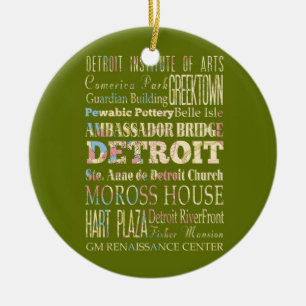 Décoration En Céramique Attractions et endroits célèbres de Detroit,