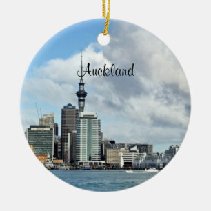 Décoration En Céramique Auckland Cityscape, étiqueté,