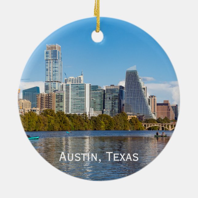 Décoration En Céramique Austin Skyline, Texas Orament (Dos)