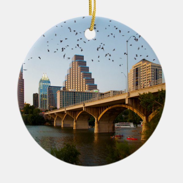 Décoration En Céramique Austin, Texas avec chauves-souris (Devant)