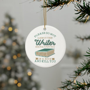 Décoration En Céramique Auteur Gag S'Il Vous Plaît Ne Pas Aimer L'Écrivain