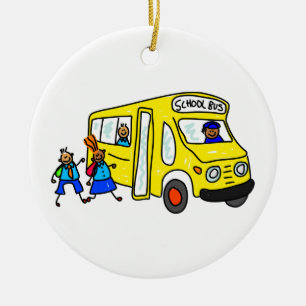 Décoration En Céramique Autobus scolaire