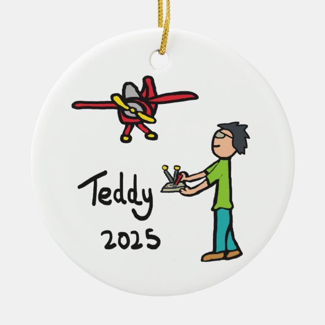Décoration En Céramique Avion RC - Teddy (Devant)
