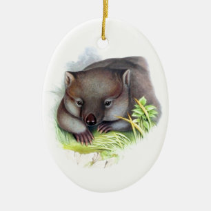Décoration En Céramique Awesomome mignon animal australien wombat vintage