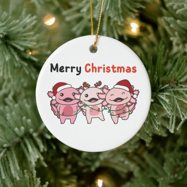 Décoration En Céramique Axolotl Christmas Cute Axolotls (Arbre)