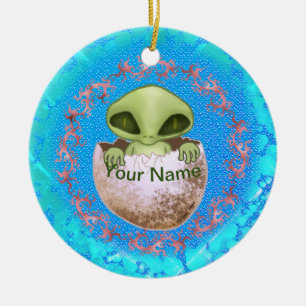 Décoration En Céramique Baby Alien nom personnalisé Ornament