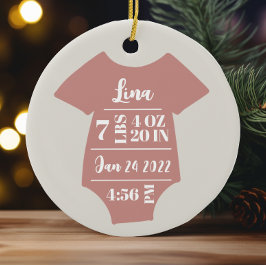 Décoration En Céramique Baby Girl Photo First Christmas Keepsaké