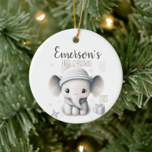 Décoration En Céramique Baby personnalisé premier Noël