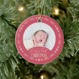 Décoration En Céramique Baby's First Christmas Ornament Design