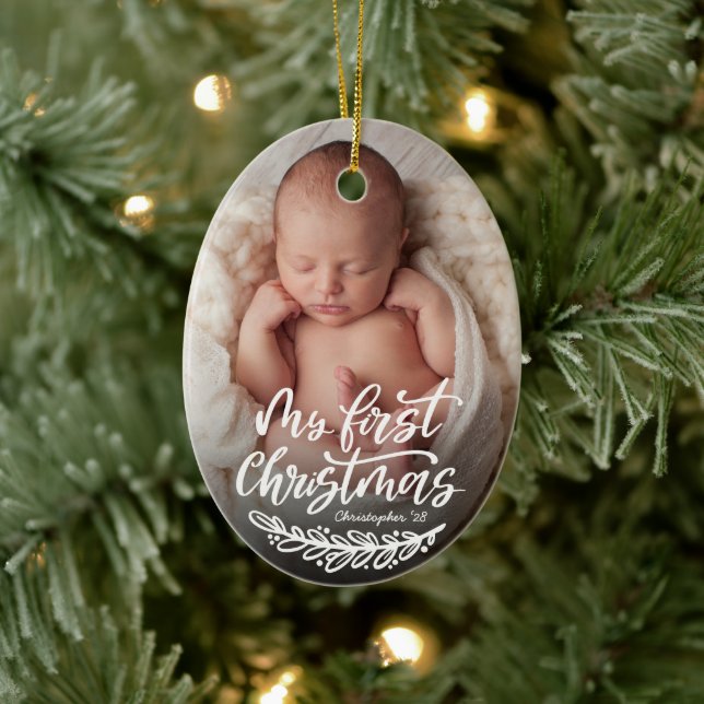 Décoration En Céramique Baby's First Christmas Photo  (Arbre)