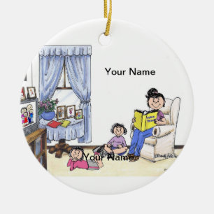 Décoration En Céramique Babysitter, 2 filles