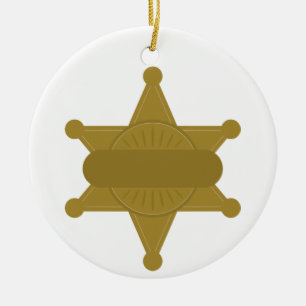 Décoration En Céramique Badge Sheriff