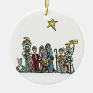 Décoration En Céramique badine la scène de nativité
