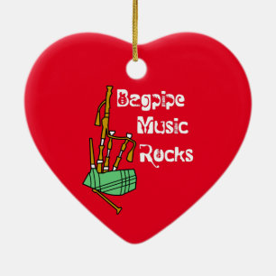 Décoration En Céramique Bagpipe Music Rocks