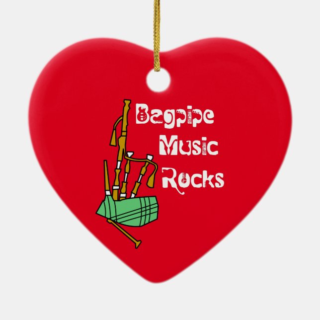 Décoration En Céramique Bagpipe Music Rocks (Dos)