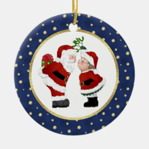 Décoration En Céramique Baisers de Père Noël