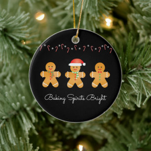 Décoration En Céramique Baking Spiritueux Bright Gingerbread Hommes