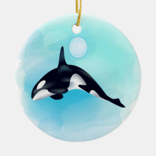 Décoration En Céramique Baleine bol à ciel bleu