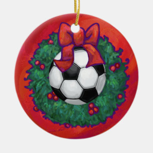 Décoration En Céramique Balle de football Noël