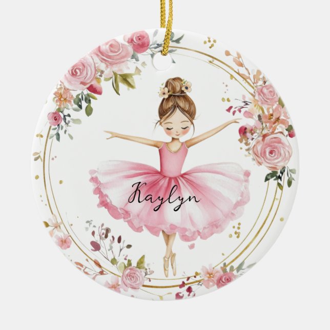 Décoration En Céramique Ballerina rose (Devant)