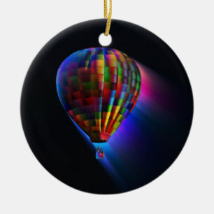 Décoration En Céramique Ballon à Air Chaud Vol Magique Art Numérique