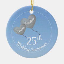 Ballon d'argent du 25e anniversaire Mariage
