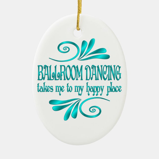 Décoration En Céramique Ballroom Dancing Happy Place (Devant)