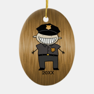 Décoration En Céramique Bande dessinée datée de policier de coutume