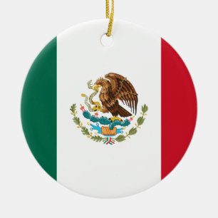 Décoration En Céramique Bandera de México - Drapeau du Mexique - Drapeau d