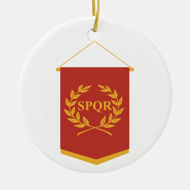 Décoration En Céramique Bannière SPQR (Devant)