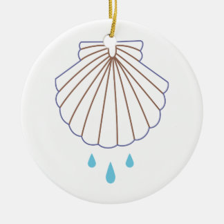 Décoration En Céramique Baptism Shell Applique