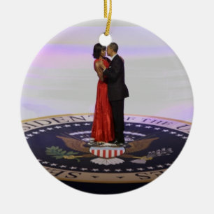 Décoration En Céramique Barack et Michelle Obama