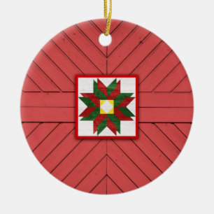 Décoration En Céramique Barn Quilt Star 7