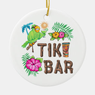 DÉCORATION EN CÉRAMIQUE BARRE TROPICALE TIKI