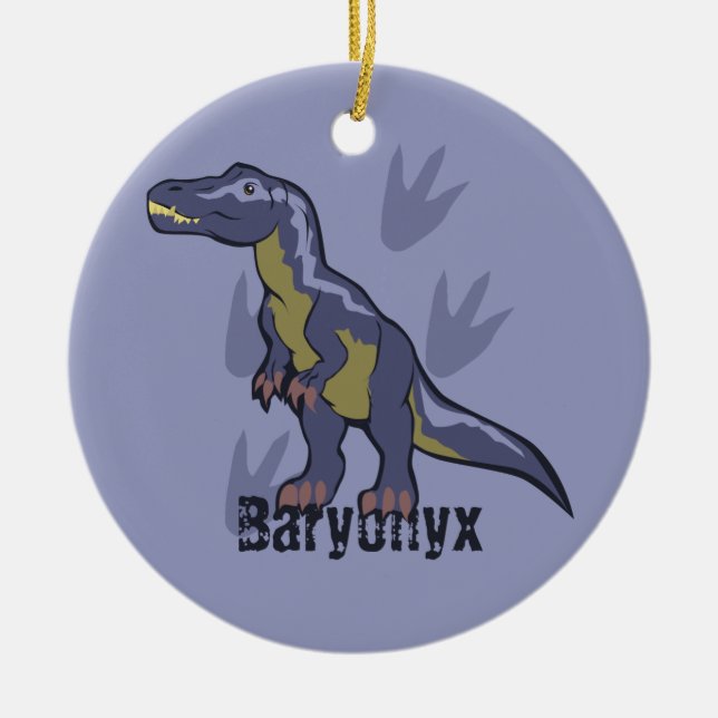 Décoration En Céramique Baryonyx bleu (Devant)