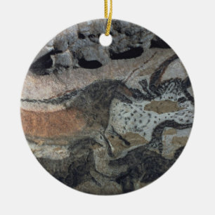 Décoration En Céramique Basculez la peinture d'un taureau et des chevaux,