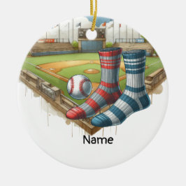 Décoration En Céramique Baseball avec nom sur la balle pour joueur