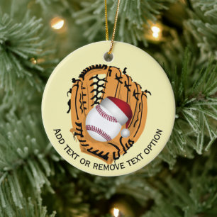 Décoration En Céramique Baseball, Gant, Bats de Noël