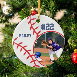 Décoration En Céramique Baseball Nom Numéro de Maillot Photo Souvenir