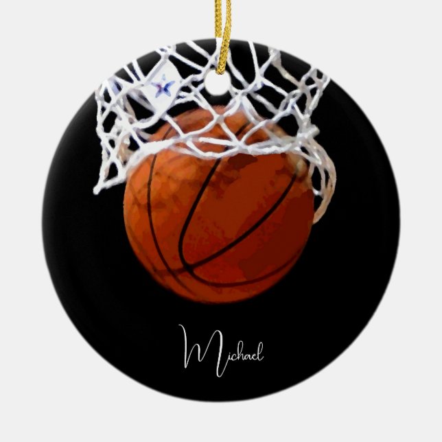 Décoration En Céramique Basket-ball Votre nom (Devant)