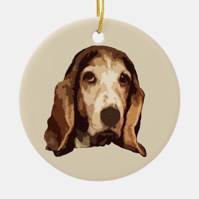 Décoration En Céramique Basset Hound (Devant)