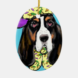 Décoration En Céramique Basset Hound