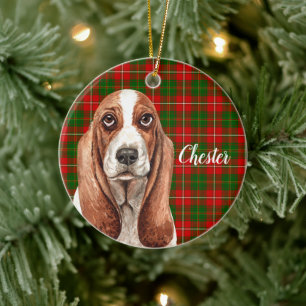 Décoration En Céramique Basset Hound Dog Personnalisé