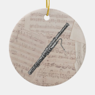 Décoration En Céramique Bassoon Christmas Holiday Ornament
