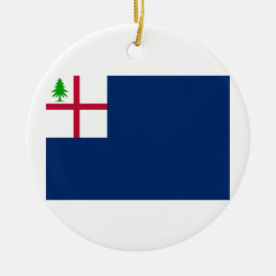 Décoration En Céramique Bataille de révolution américaine de drapeau de
