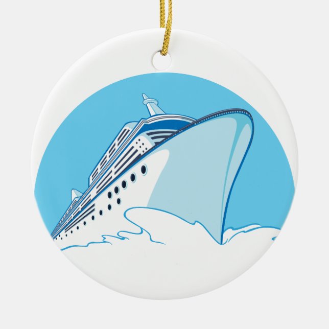 Décoration En Céramique Bateau de croisière (Devant)